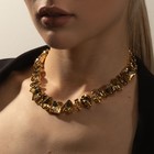 Колье «Драгоценность» геометрия, жёлтое в золоте, 32 см - Фото 3