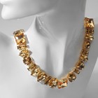 Колье «Драгоценность» геометрия, жёлтое в золоте, 32 см - Фото 1