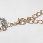 Колье «Драгоценность» квадраты в стразах, цвет белый в золоте, 32 см - Фото 2