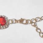 Колье «Драгоценность» квадраты в стразах, цвет бело-красный в золоте, 32 см - Фото 2