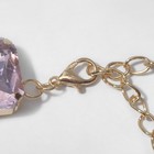 Колье «Драгоценность» прямоугольники, светло-розовое в золоте, 32 см - Фото 3