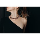 Колье «Драгоценность» прямоугольники, светло-розовое в золоте, 32 см - Фото 4