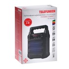 Портативная колонка Telefunken TF-PS1229B, 8Вт, 1200мАч, FM, BT 5.0, microSD, USB, подсветка - фото 9226985