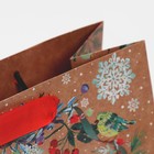 Пакет крафтовый горизонтальный «Новогоднее чудо», MS 23 × 18 × 10 см - Фото 5