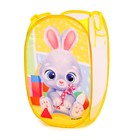 Корзина для хранения игрушек «Зайчик», 57×34×34 см, жёлтая - Фото 3