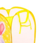 Корзина для хранения игрушек «Зайчик», 57×34×34 см, жёлтая - Фото 5