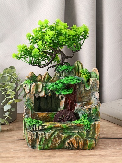 Фонтан настольный «Дерево на камнях», 12×15×20 см, без шарика, с подсветкой