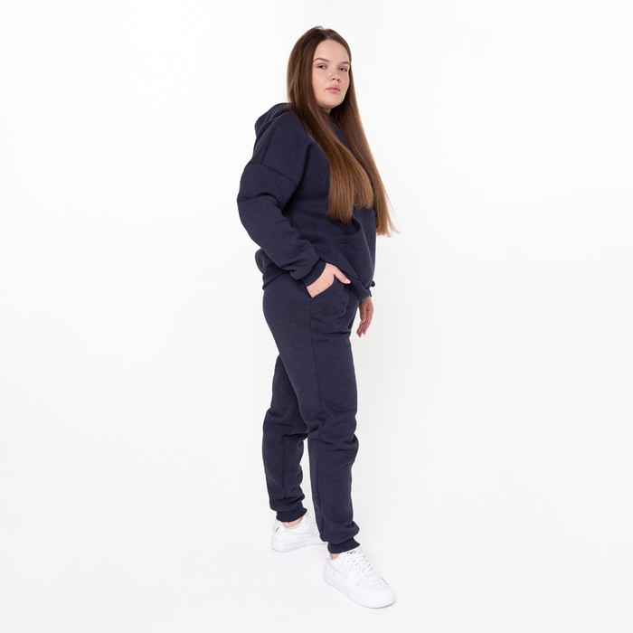 Костюм брюки/толстовка женский НАЧЁС, цвет синий меланж, размер 46 56263