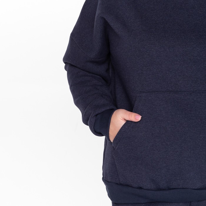 Костюм брюки/толстовка женский НАЧЁС, цвет синий меланж, размер 46 56263