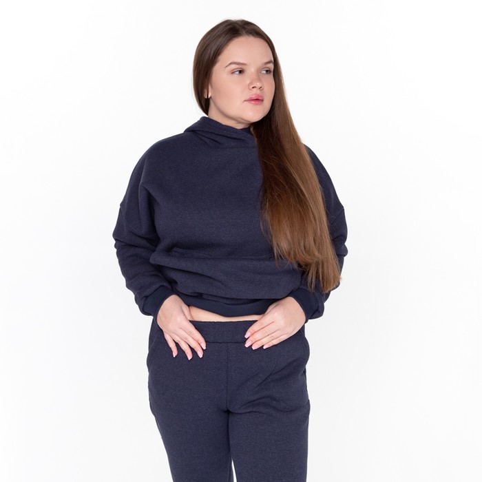 Костюм брюки/толстовка женский НАЧЁС, цвет синий меланж, размер 46 56263