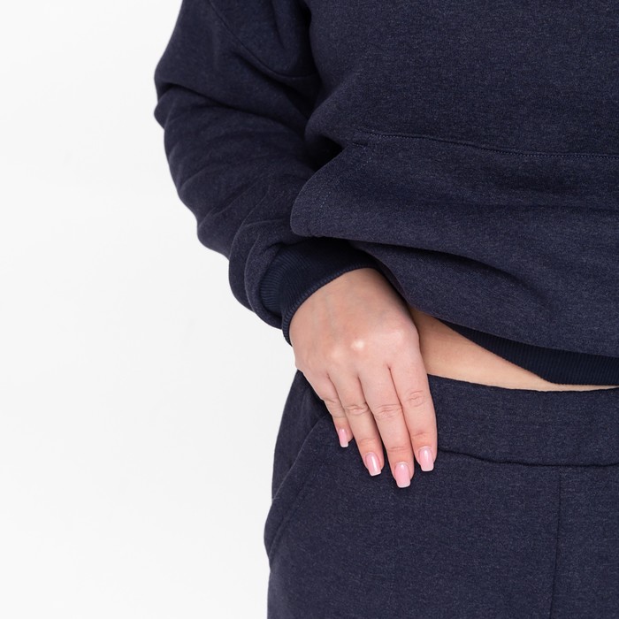 Костюм брюки/толстовка женский НАЧЁС, цвет синий меланж, размер 46 56263