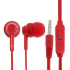 Наушники Blast BAH-217 Mobile, вакуумные, микрофон, 3.5 мм, 1.2 м, красные - Фото 1