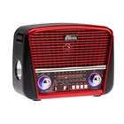 Радиоприемник Ritmix RPR-050 RED, функция MP3-плеера, фонарь, красный - фото 319020408