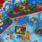 Полотенце новогоднее, размер рогожка Дед Мороз МИКС 38х73см, 150г/м, 100% хлопок - Фото 5