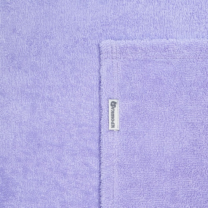 Набор для купания Крошка Я (полотенце-уголок 85*85±2см,полотенце 40*55см, рукавица), цвет сиреневый - фото 1882487530