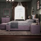 Кровать «Пантеон» без ПМ, 140×200 см, премиум велюр, цвет пыльная сирень - Фото 4