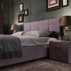 Кровать «Пантеон» без ПМ, 140×200 см, премиум велюр, цвет пыльная сирень - Фото 6