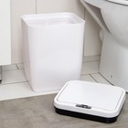 УЦЕНКА Ведро для мусора сенсорное Доляна, 12 л, цвет белый - Фото 6