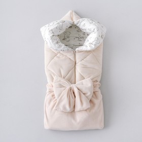 Одеяло-конверт на выписку «Прованс» зимнее, цвет молочный