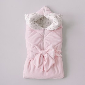 Одеяло-конверт на выписку «Прованс» зимнее, цвет розовый