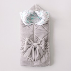 Одеяло-конверт на выписку «Прованс» зимнее, цвет серый