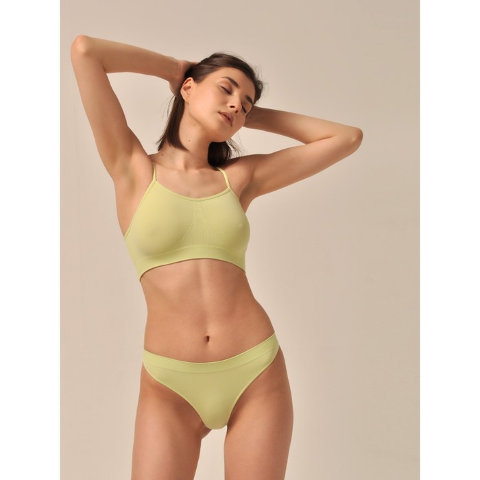 Трусы женские String mini, размер M, цвет нежно-зелёный - Фото 1