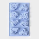 Форма для выпечки Доляна «Транспорт», силикон, 29×17,5 см, 8 ячеек (7,5×5,8 см), цвет МИКС - Фото 3