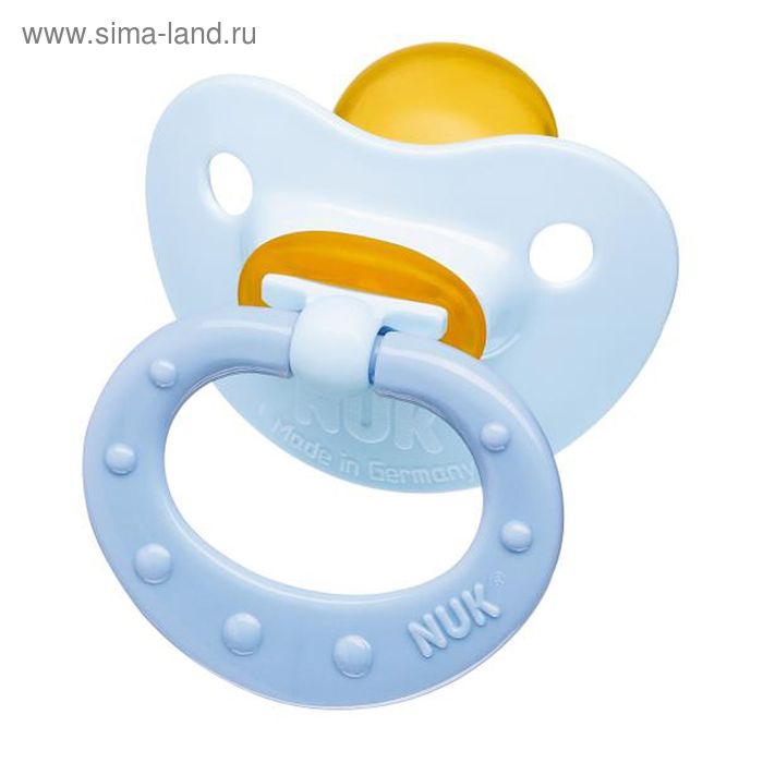 Пустышка латексная ортодонтическая Baby Blue, от 6 мес. - Фото 1