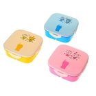 Ланч-бокс с ложкой, 3 отсека, цвета МИКС - Фото 1