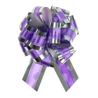 Бант-шар №3,2 "Воздушные сердца", цвет фиолетовом - Фото 4