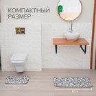 Набор ковриков для ванной и туалета Доляна «Галька», 2 шт, 40×49 см, 50×80 см - Фото 4