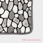 Коврики для ванной и туалета Доляна «Галька», 3 шт., 40×45 см, 40×50 см, 50×80 см - Фото 3