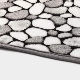 Коврики для ванной и туалета Доляна «Галька», 3 шт., 40×45 см, 40×50 см, 50×80 см