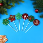 Карамель леденцовая новогодняя на палочке, с декором "Праздничное конфетти", МИКС, 24 г - Фото 1