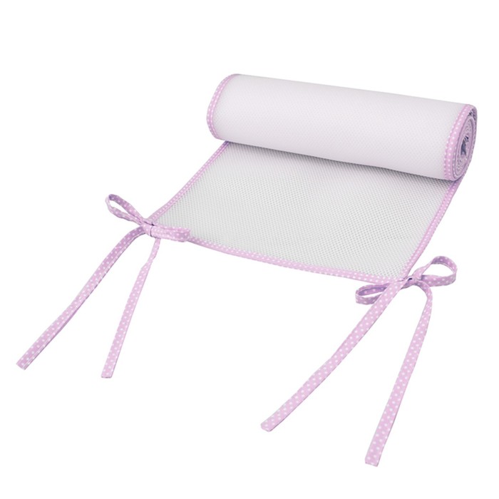 Бортик в кроватку, размер 31х180 см, цвет розовый - фото 1891353272