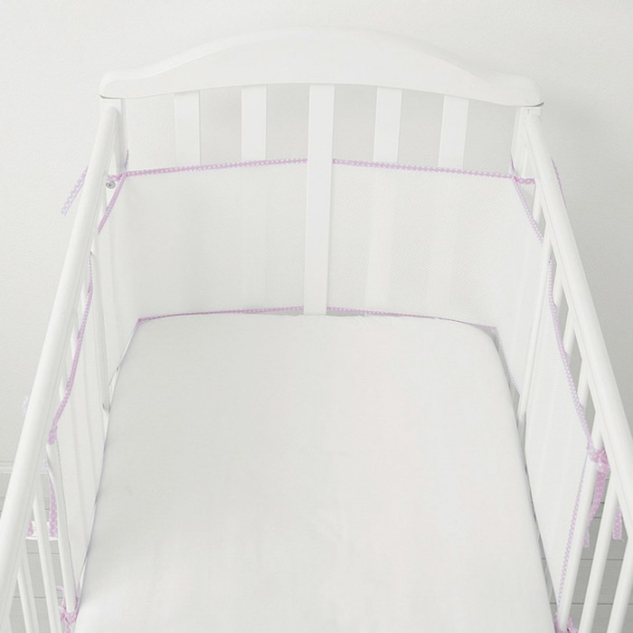 Бортик в кроватку, размер 31х180 см, цвет розовый - фото 1908974364