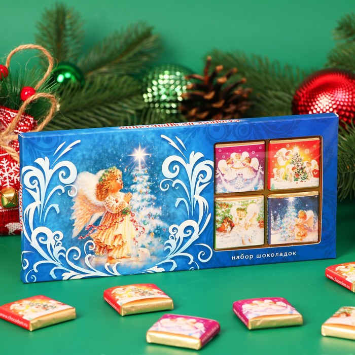 Фигурный шоколад "Ангелочки, С Рождеством" набор, 50 г - Фото 1