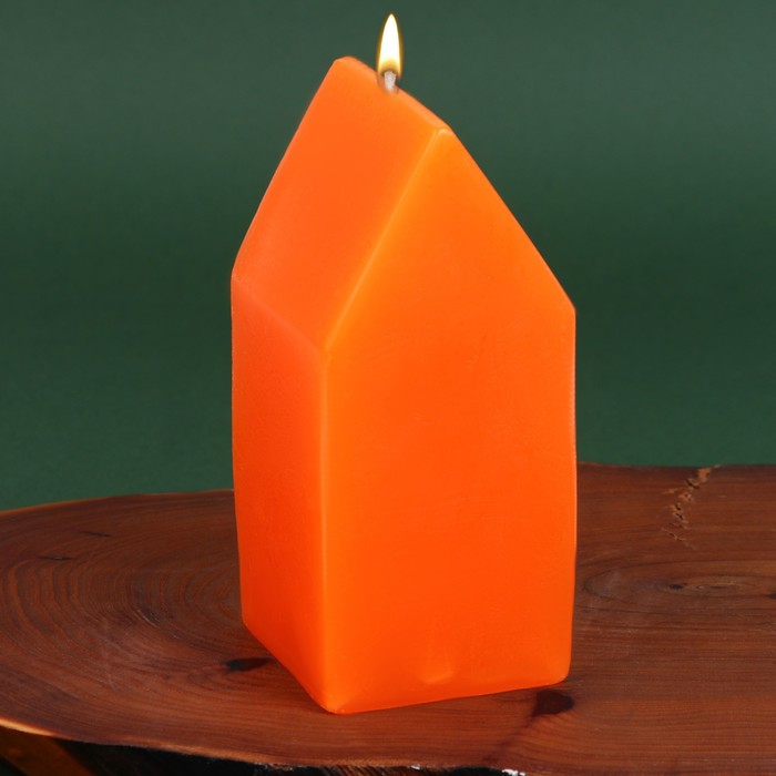 Свеча в форме домика, МИКС, без аромата, 6 х 6 х 12,5 см.