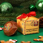 Шоколадная бомбочка с маршмеллоу "Посылка от Деда Мороза", молочный шоколад, 38 г - фото 10802525