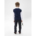 Жилет вязаный для мальчика Amarobaby Pure Love School, рост 140 см, цвет синий - Фото 4
