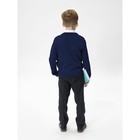 Кардиган вязаный для мальчика Amarobaby Pure love School, рост 128 см, цвет синий - Фото 6