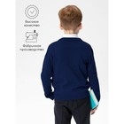 Кардиган вязаный для мальчика Amarobaby Pure love School, рост 134 см, цвет синий - Фото 4