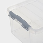 Контейнер для хранения с крышкой, 15 л, 41×29.5×18.3 см, пластик, прозрачный - Фото 3