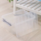 Контейнер для хранения с крышкой, 15 л, 41×29.5×18.3 см, пластик, прозрачный - Фото 9