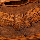 Нарды ручной работы "Филин", глубокая резка, с ручкой, 60х30 см, с шахматным полем, массив ореха, Армения 9079191 - фото 14074955