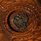 Нарды ручной работы "Герб", глубокая резка, с ручкой, 60х30 см, с шахматным полем, Армения - Фото 8
