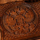Нарды ручной работы "Герб России", глубокая резка, с ручкой, 60х30 см, с шахматным полем, Армения - Фото 7
