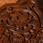 Нарды ручной работы "Герб России", глубокая резка, с ручкой, 60х30 см, с шахматным полем, Армения - Фото 8