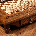 Шахматы ручной работы "Классика с резкой", на ножках, 50х50 см, массив ореха, Армения - Фото 5