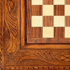 Шахматы ручной работы "Классика с резкой", на ножках, 42х42 см, массив ореха, Армения - Фото 7